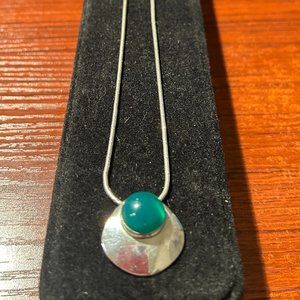 ITALIAN SILVER PENDANT ROPE NECKLACE